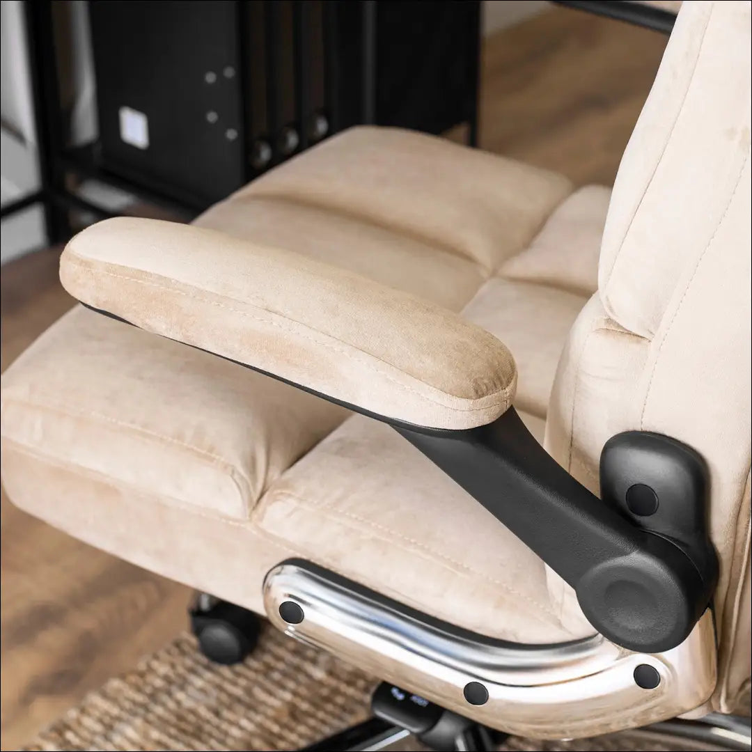 Sukama biuro kėdė su veliūro audiniu smėlio spalvos TE114 - €197 Save 15% 100-200, __label:Pristatymas 5-14 d.d.,