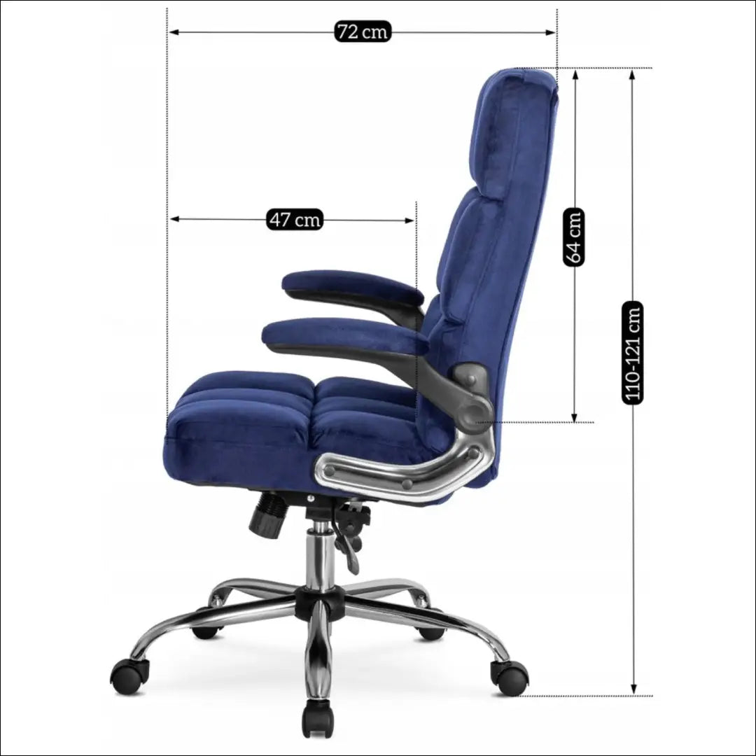 Sukama biuro kėdė su veliūro audiniu tamsiai mėlynos spalvos TE063 - €154 Save 15% 100-200, __label:Pristatymas 5-14