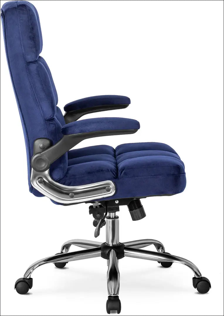 Sukama biuro kėdė su veliūro audiniu tamsiai mėlynos spalvos TE063 - €154 Save 15% 100-200, __label:Pristatymas 5-14