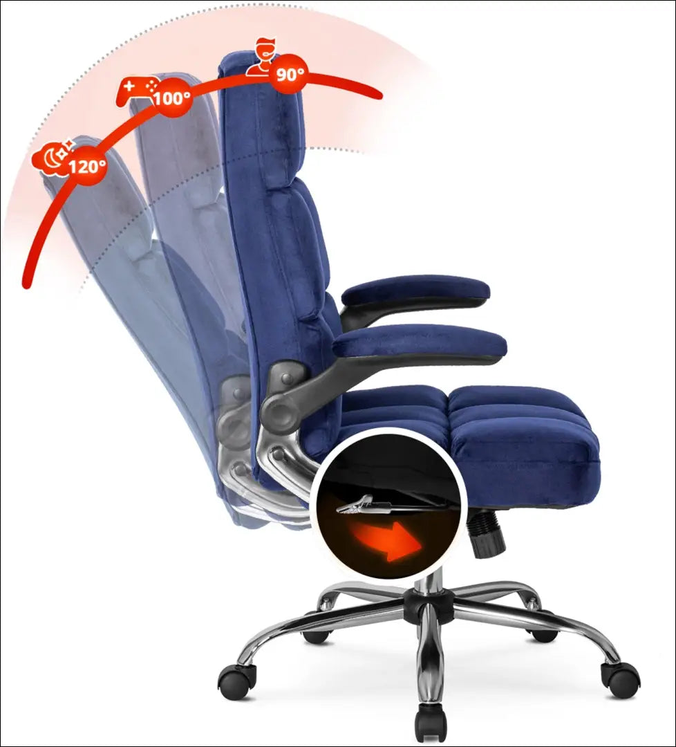 Sukama biuro kėdė su veliūro audiniu tamsiai mėlynos spalvos TE063 - €154 Save 15% 100-200, __label:Pristatymas 5-14