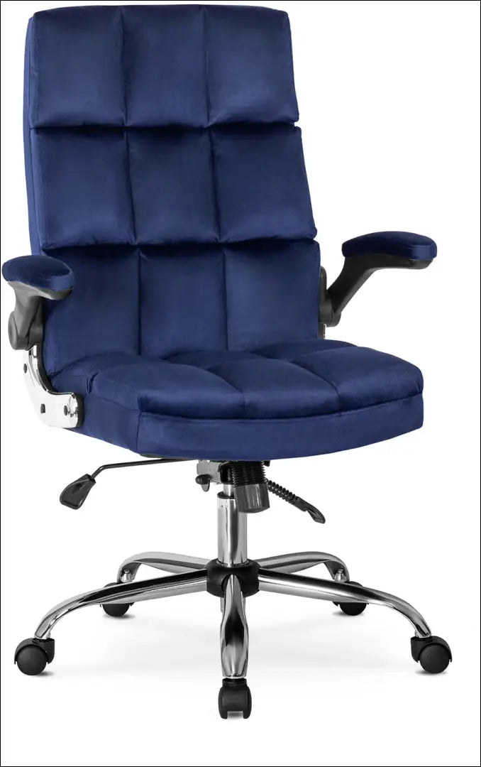 Sukama biuro kėdė su veliūro audiniu tamsiai mėlynos spalvos TE063 - €154 Save 15% 100-200, __label:Pristatymas 5-14