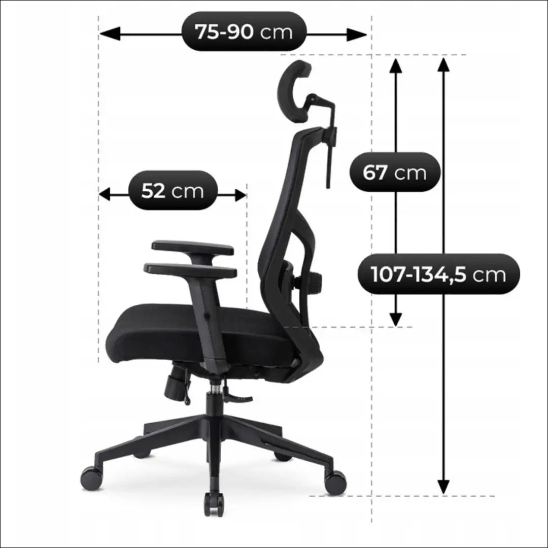 Sukama biuro kėdė su audiniu juodos spalvos TE221 - €212 Save 15% __label:Pristatymas 5-14 d.d., elite, over-200,