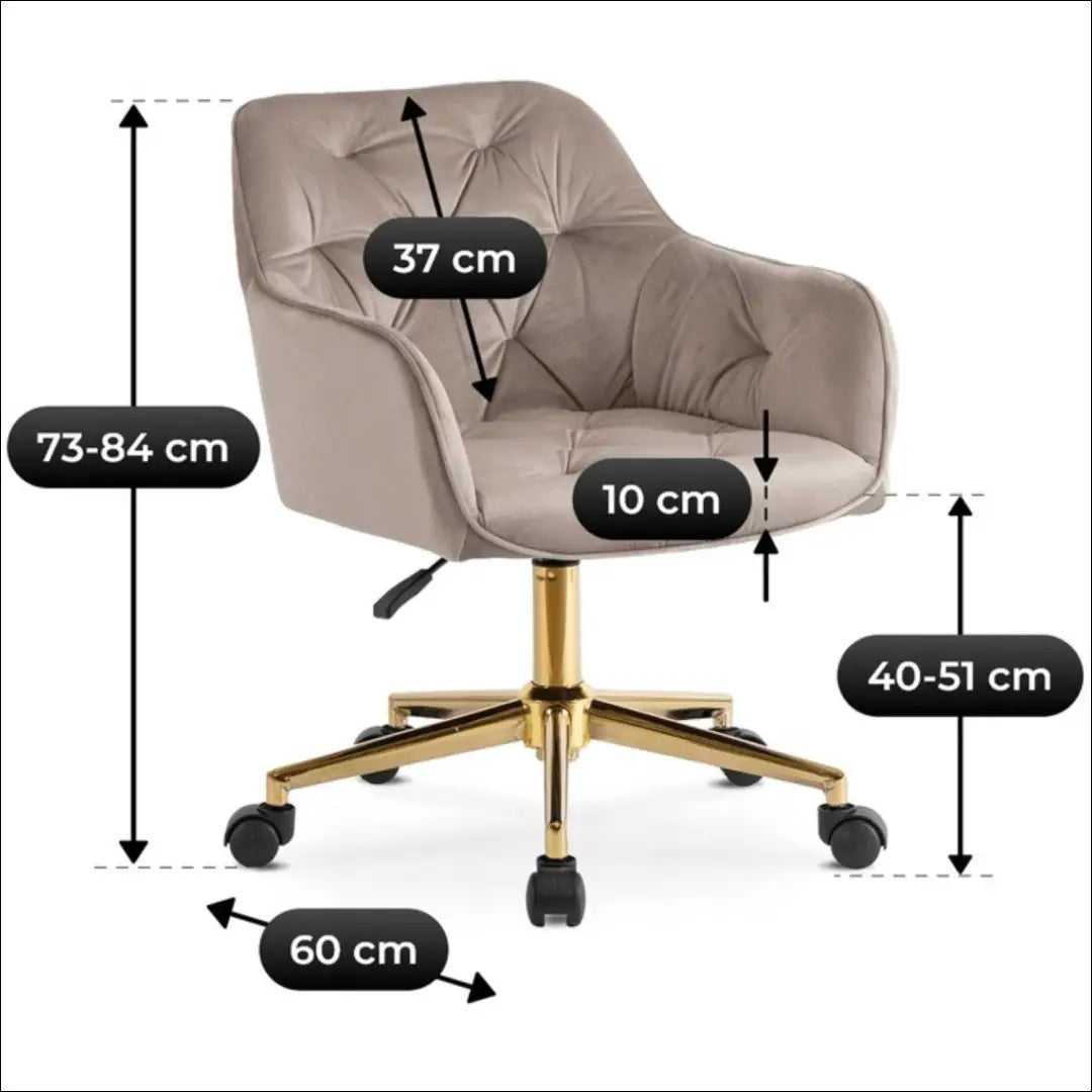 Sukamas fotelis su veliūro audiniu smėlio spalvos TE704 - €88 Save 15% 50-100, __label:Pristatymas 5-14 d.d., elite,