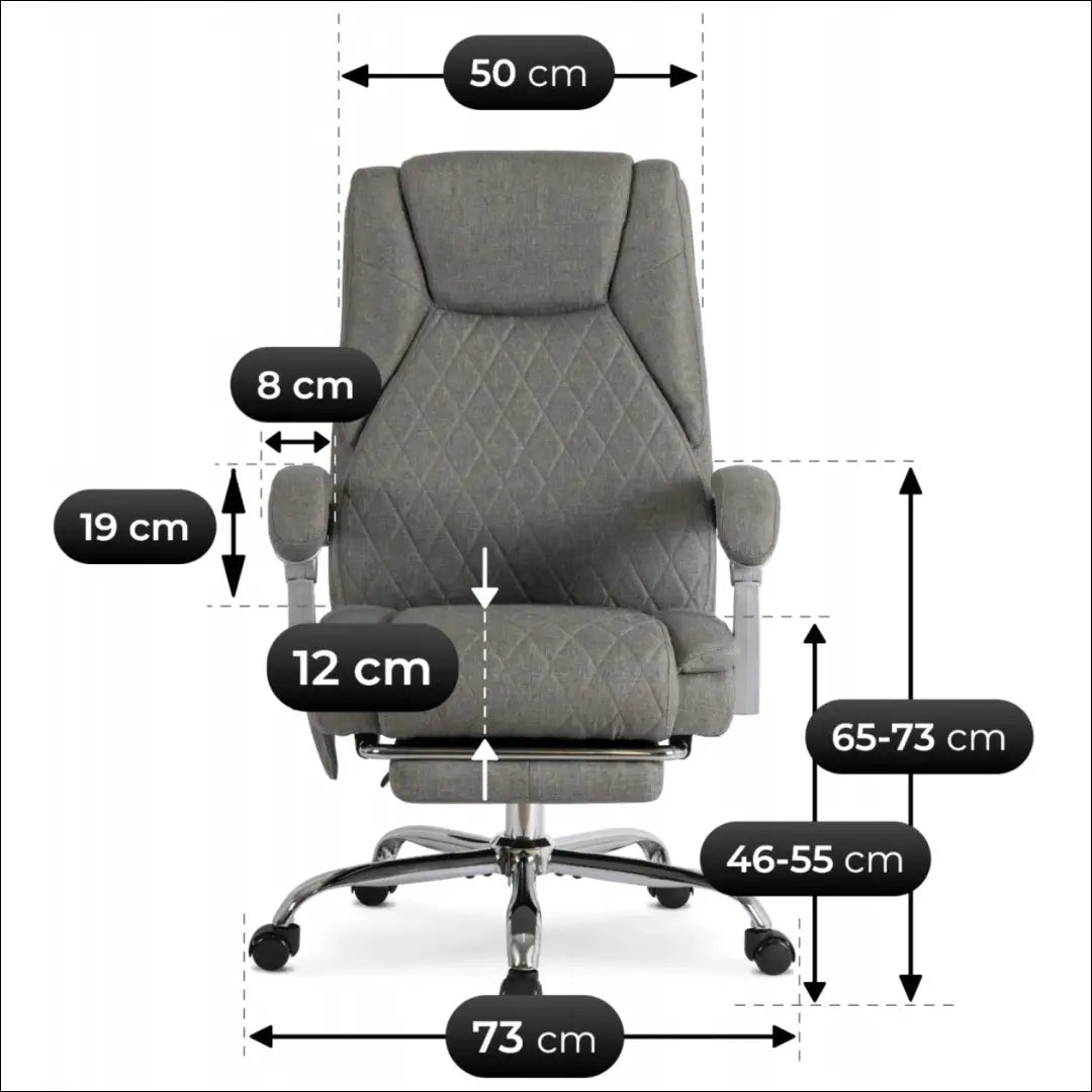 Sukamas masažinis fotelis su šildymo funkcija audiniu pilkos spalvos TE700 - €177 Save 15% 100-200, __label:Pristatymas