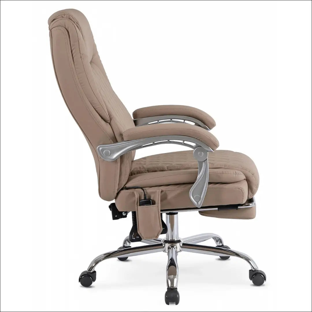 Sukamas masažinis fotelis su šildymo funkcija audiniu smėlio spalvos TE698 - €177 Save 15% 100-200, __label:Pristatymas