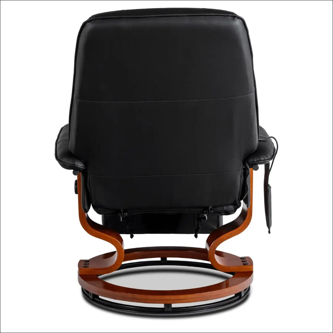 Sukamas masažinis fotelis su šildymo funkcija iš eko odos juodos spalvos TE742 - €320 Save 15% __label:Pristatymas 5-14