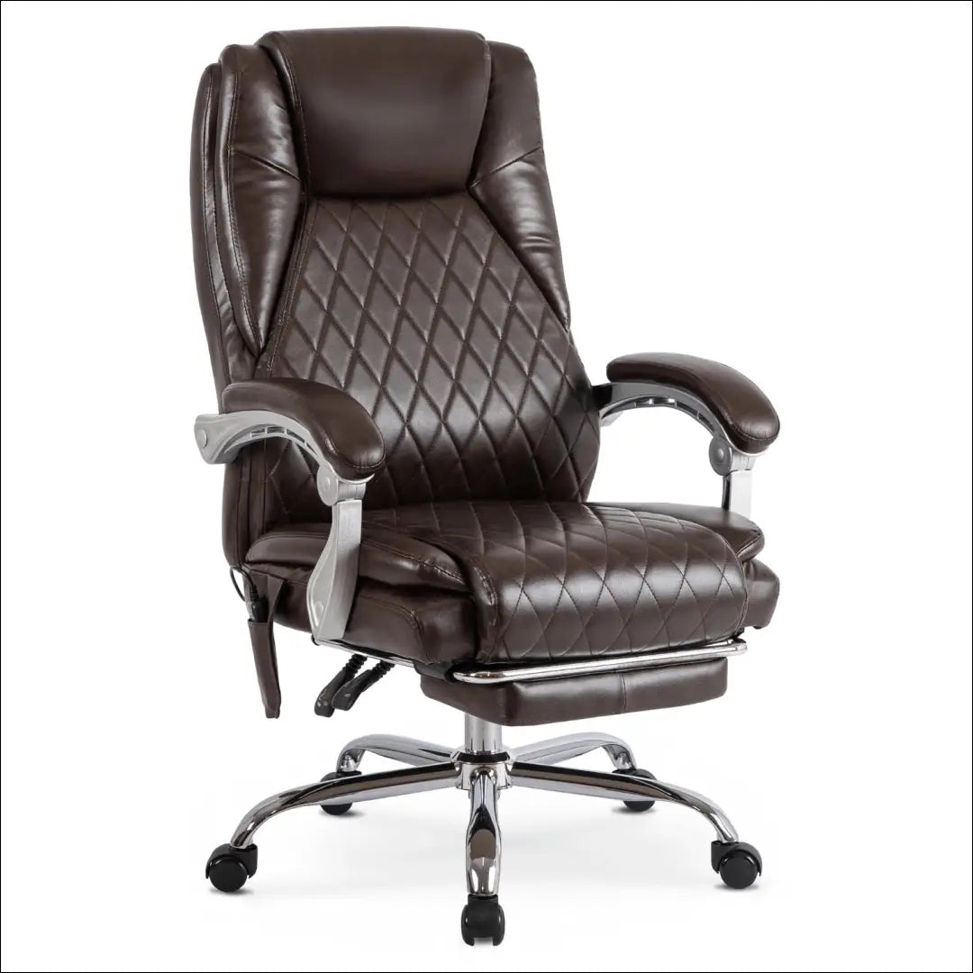 Sukamas masažinis fotelis su šildymo funkcija iš eko odos rudos spalvos TE699 - €177 Save 15% 100-200,