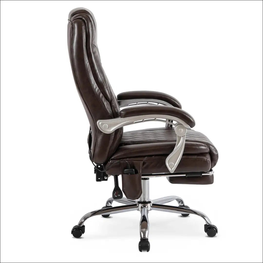 Sukamas masažinis fotelis su šildymo funkcija iš eko odos rudos spalvos TE699 - €177 Save 15% 100-200,