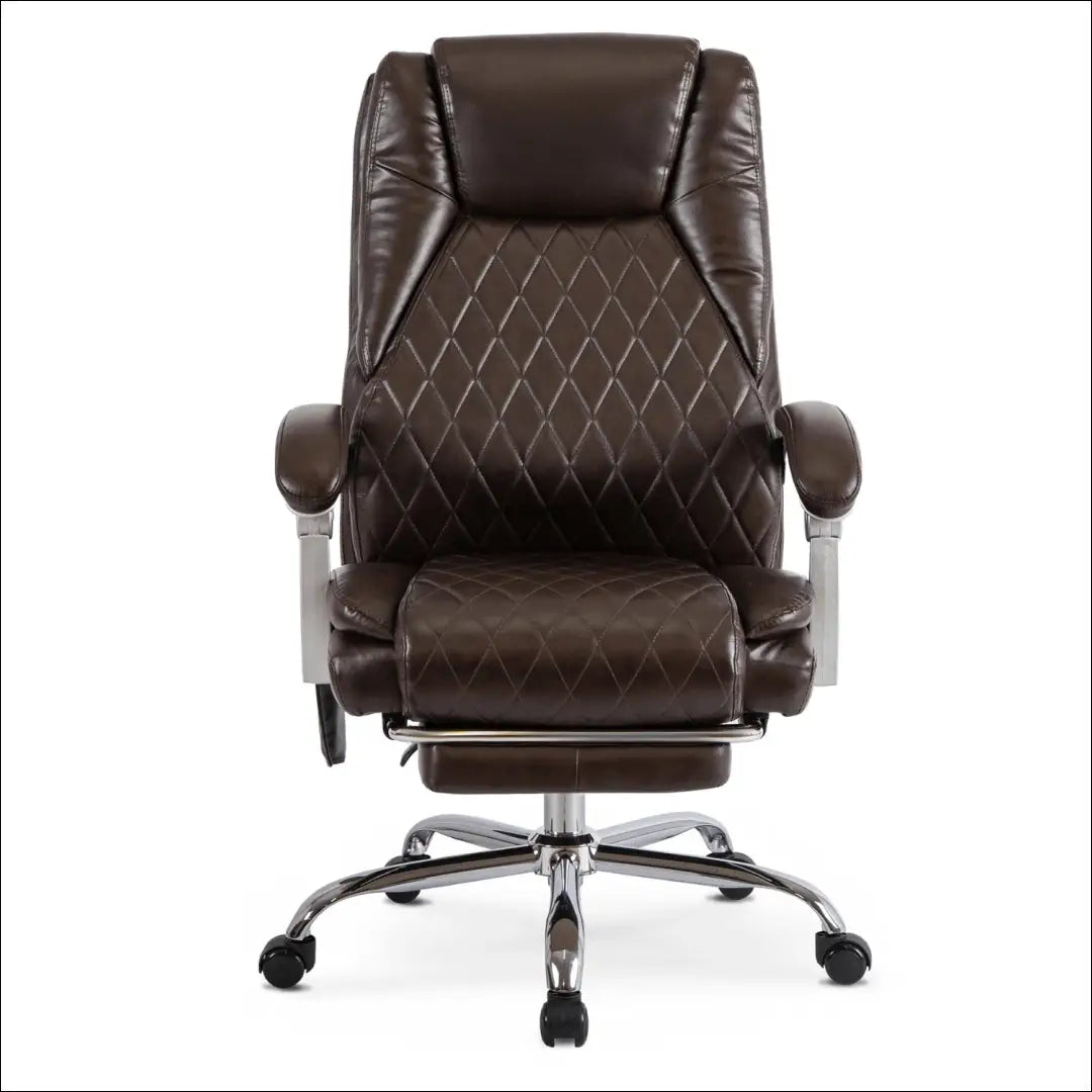 Sukamas masažinis fotelis su šildymo funkcija iš eko odos rudos spalvos TE699 - €177 Save 15% 100-200,