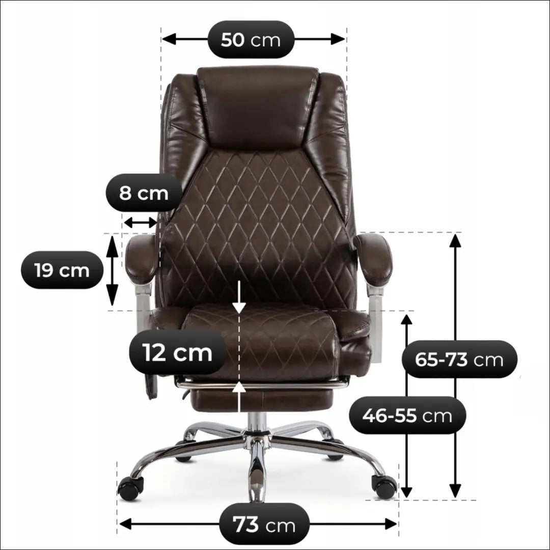 Sukamas masažinis fotelis su šildymo funkcija iš eko odos rudos spalvos TE699 - €177 Save 15% 100-200,