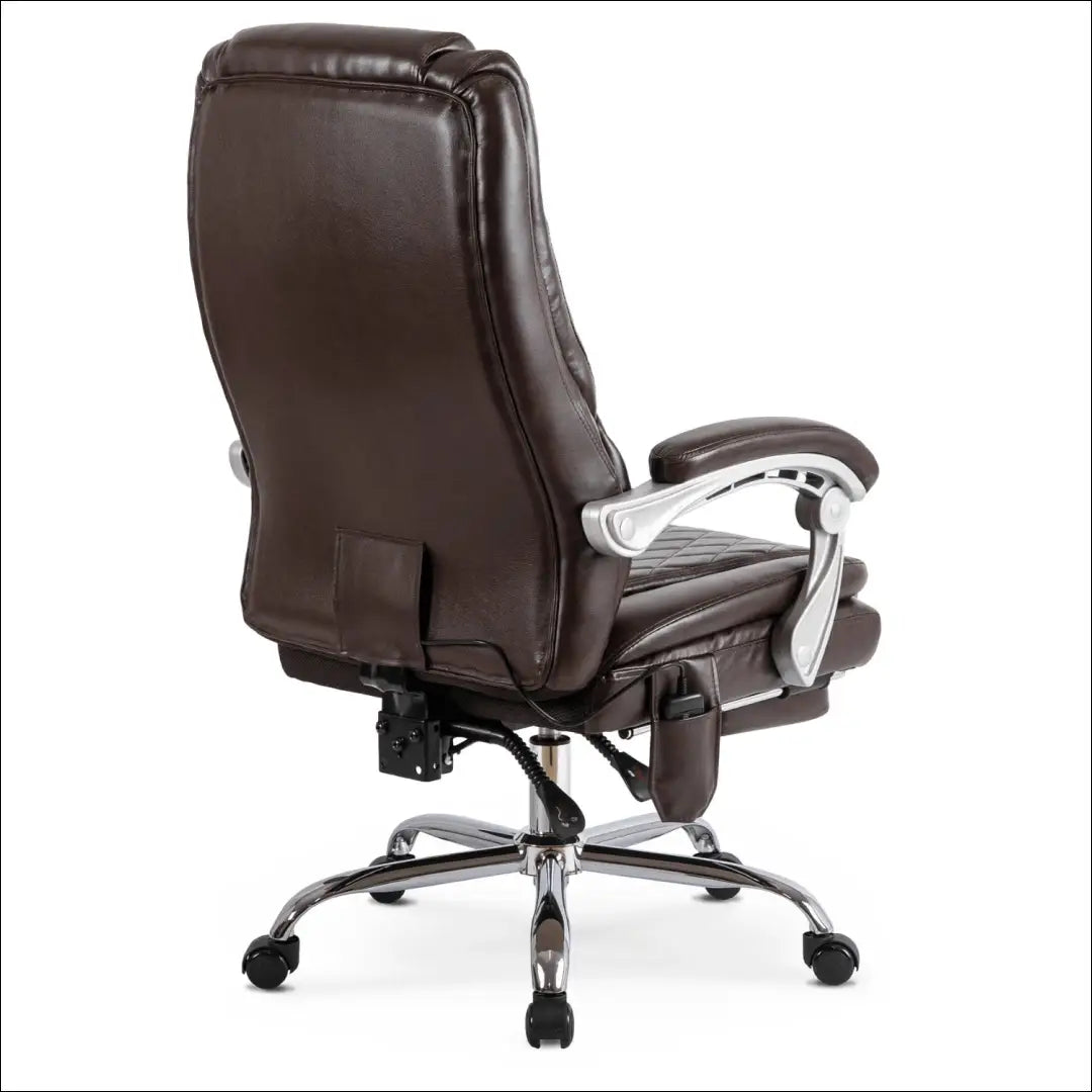 Sukamas masažinis fotelis su šildymo funkcija iš eko odos rudos spalvos TE699 - €177 Save 15% 100-200,