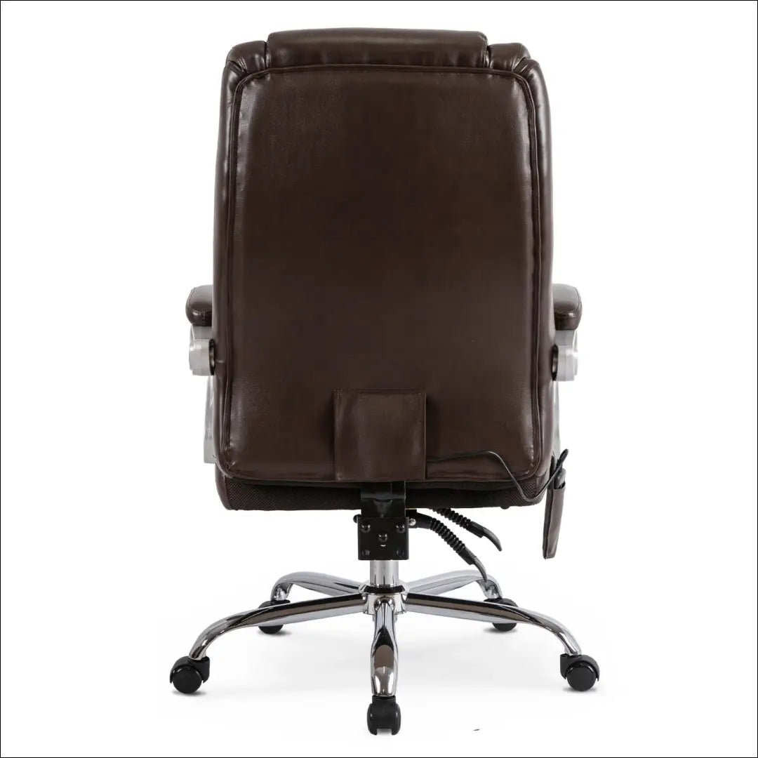 Sukamas masažinis fotelis su šildymo funkcija iš eko odos rudos spalvos TE699 - €177 Save 15% 100-200,