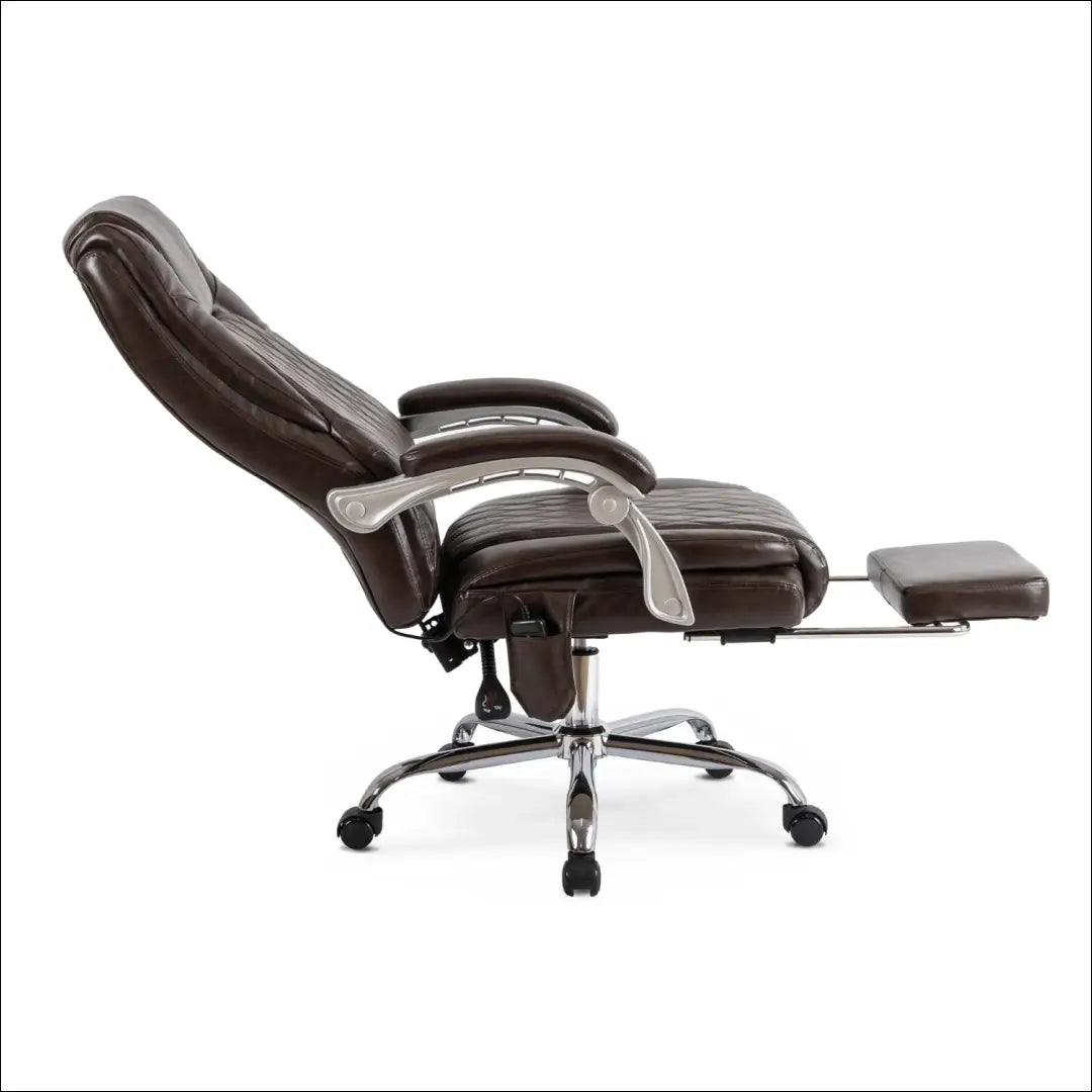 Sukamas masažinis fotelis su šildymo funkcija iš eko odos rudos spalvos TE699 - €177 Save 15% 100-200,