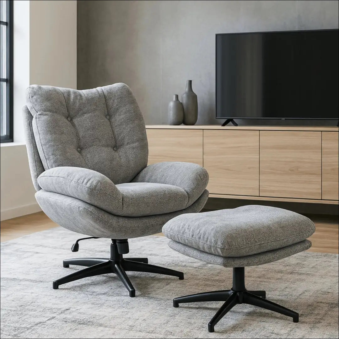 Sukamas poilsio fotelis su audiniu pilkos spalvos TE1032 - €297 Save 15% __label:Pristatymas 5-14 d.d., elite, Fotele
