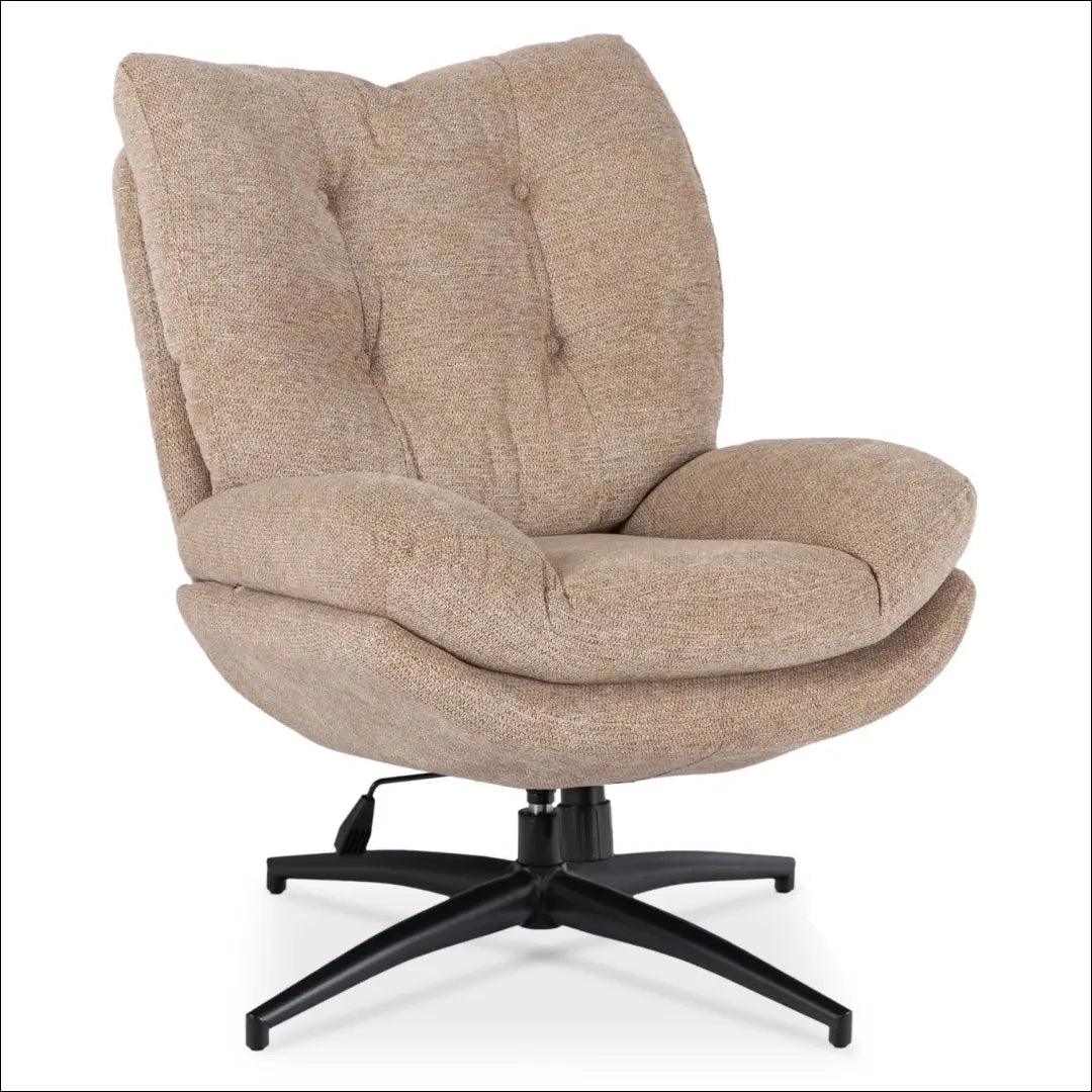 Sukamas poilsio fotelis su audiniu smėlio spalvos TE1034 - €297 Save 15% __label:Pristatymas 5-14 d.d., elite, Fotele