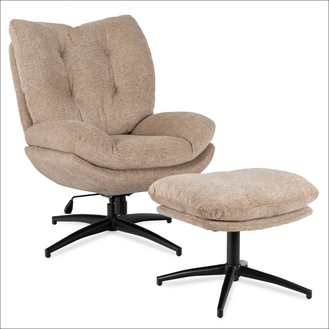 Sukamas poilsio fotelis su audiniu smėlio spalvos TE1034 - €297 Save 15% __label:Pristatymas 5-14 d.d., elite, Fotele