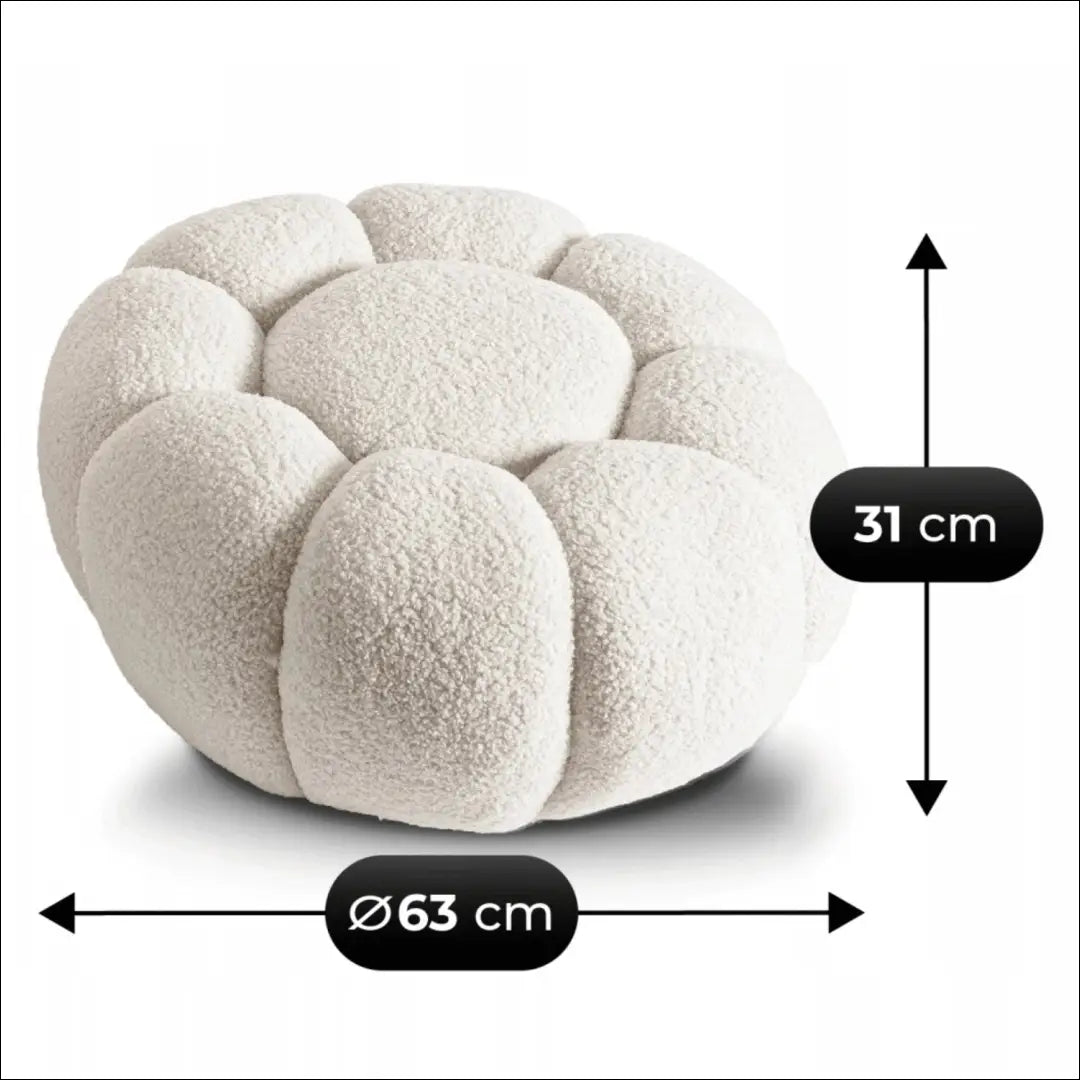 Sukamas poilsio fotelis su buklė audinio audiniu kreminės spalvos TE474 - €254 Save 15% __label:Pristatymas 5-14 d.d.,