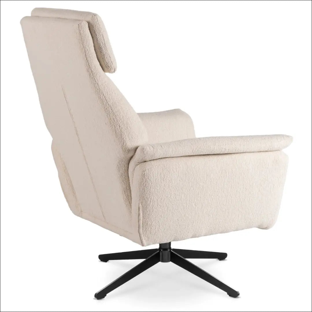 Sukamas poilsio fotelis su buklė audinio audiniu smėlio spalvos / kreminės TE867 - €321 Save 15% __label:Pristatymas