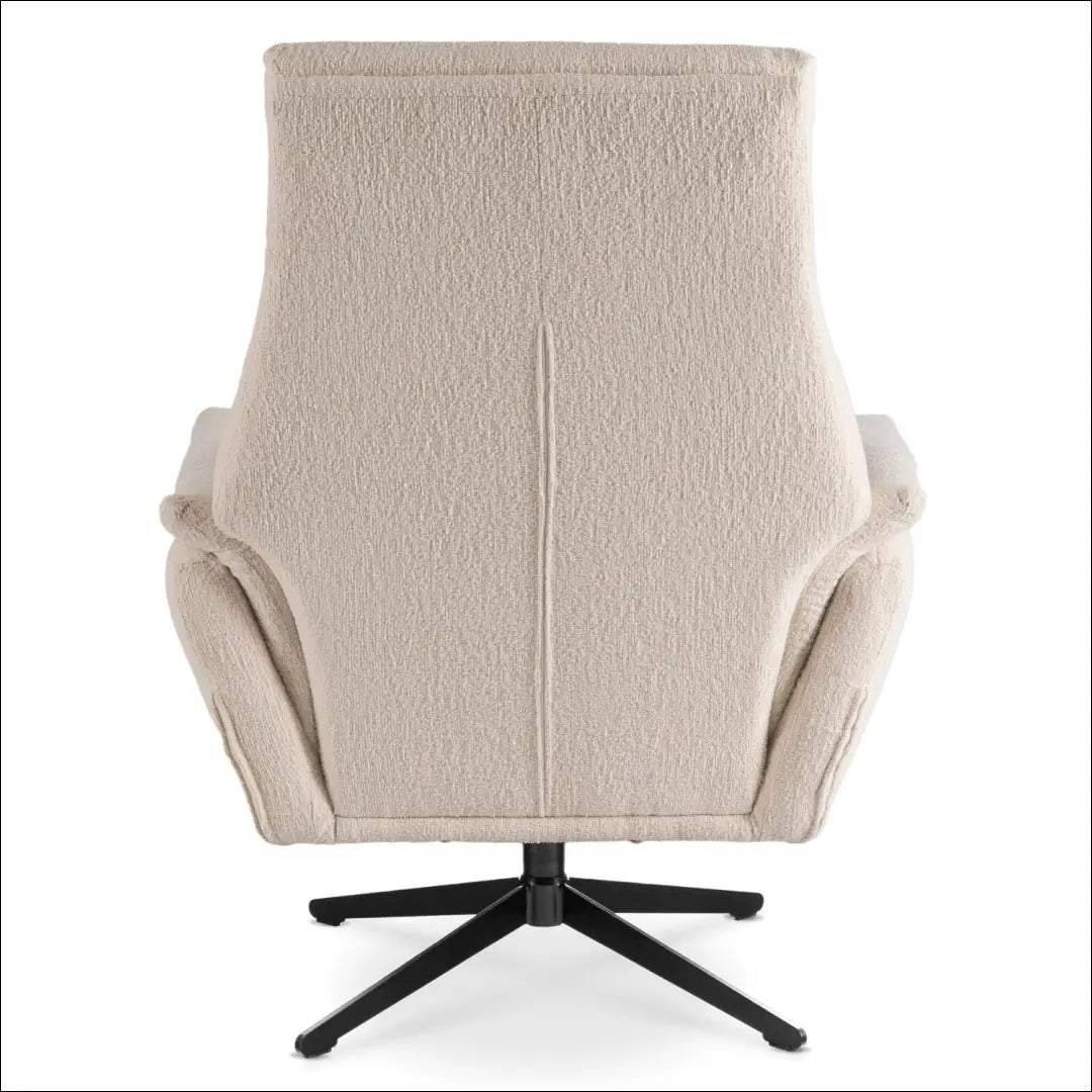 Sukamas poilsio fotelis su buklė audinio audiniu smėlio spalvos / kreminės TE867 - €321 Save 15% __label:Pristatymas