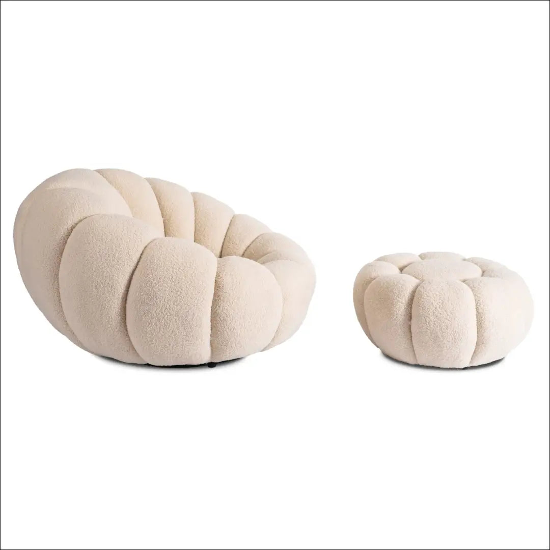 Sukamas poilsio fotelis su buklė audinio audiniu smėlio spalvos TE448 - €262 Save 15% __label:Pristatymas 5-14 d.d.,