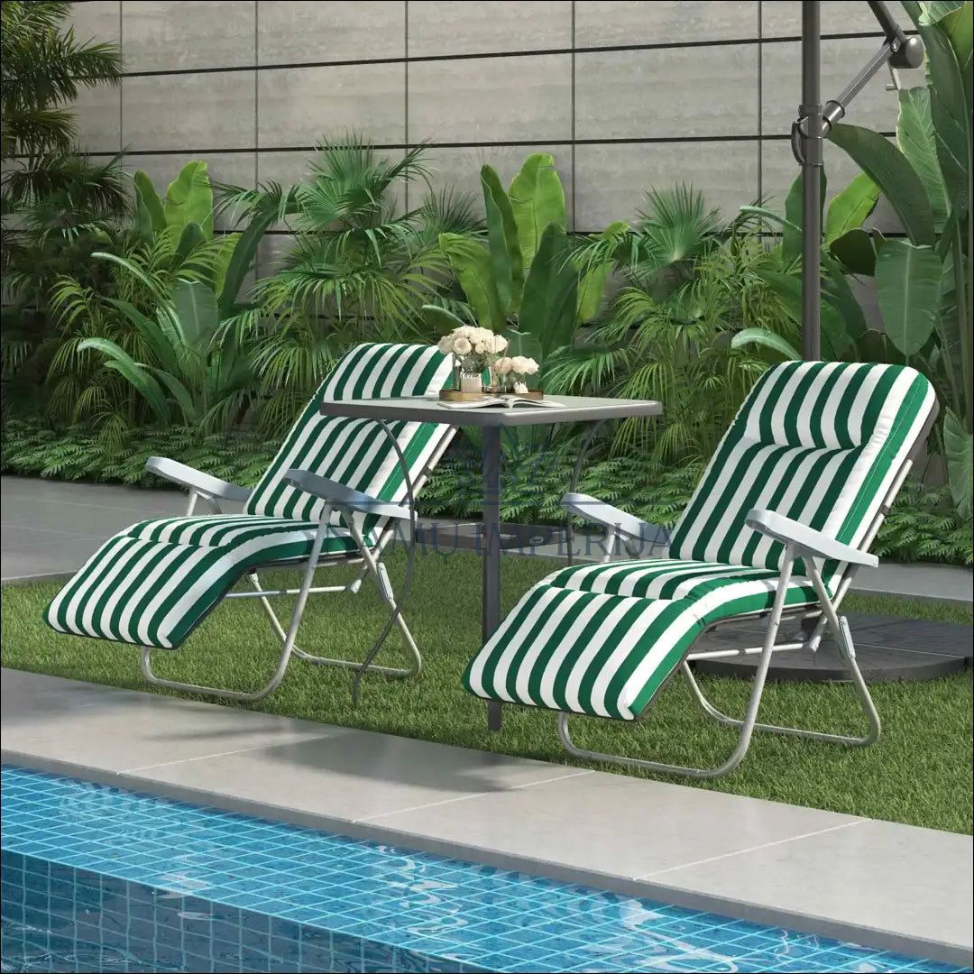 Sulankstomų kėdžių/gultų komplektas (2vnt) LI802 - €106 Save 50% 100-200, __label:Pristatymas 1-2 d.d., color-balta,