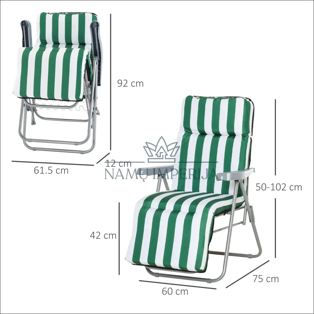 Sulankstomų kėdžių/gultų komplektas (2vnt) LI802 - €106 Save 50% 100-200, __label:Pristatymas 1-2 d.d., color-balta,