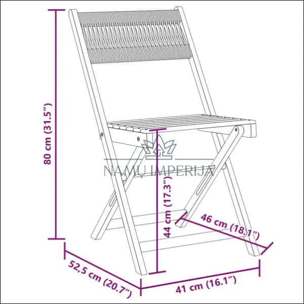Sulankstomų kėdžių komplektas (2vnt) LI728 - €106 Save 50% 100-200, __label:Pristatymas 1-2 d.d., color-ruda,