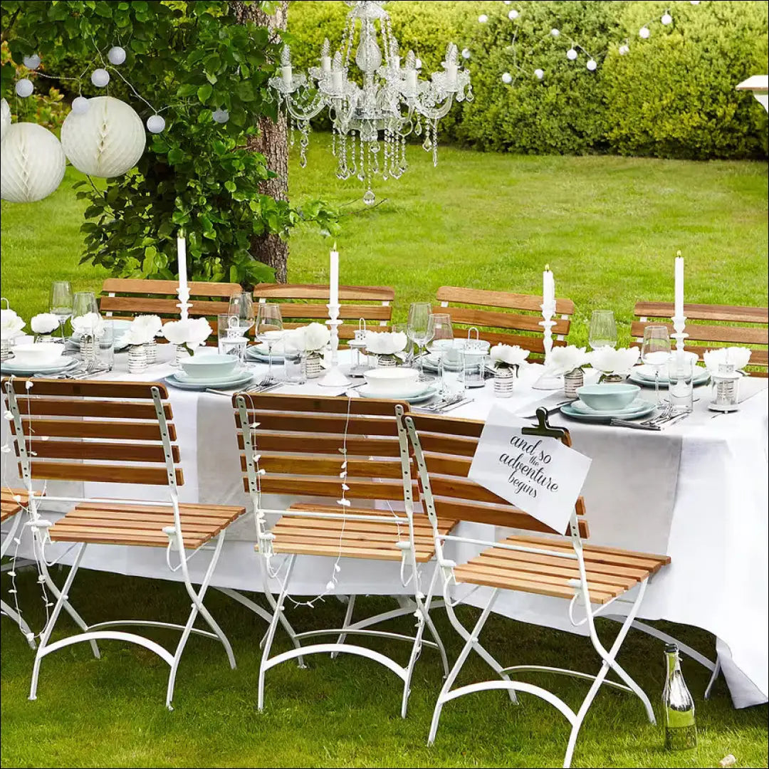 Sulankstomų sodo kėdžių komplektas (2vnt) LI769 - €93 Save 50% 50-100, __label:Pristatymas 1-2 d.d., color-balta,
