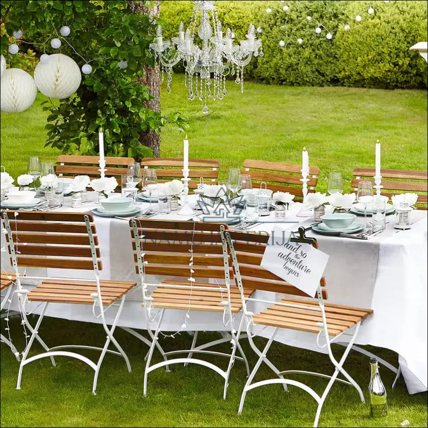 Sulankstomų sodo kėdžių komplektas (2vnt) LI769 - €93 Save 50% 50-100, __label:Pristatymas 1-2 d.d., color-balta,