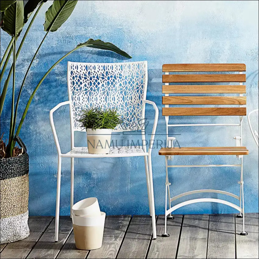 Sulankstomų sodo kėdžių komplektas (2vnt) LI769 - €93 Save 50% 50-100, __label:Pristatymas 1-2 d.d., color-balta,