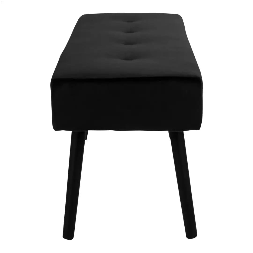 Suoliukas aksominis juodas juodos kojelės 100x35x44 cm RD244 - €65 Save 15% 50-100, __label:Pristatymas 5-14 d.d.,