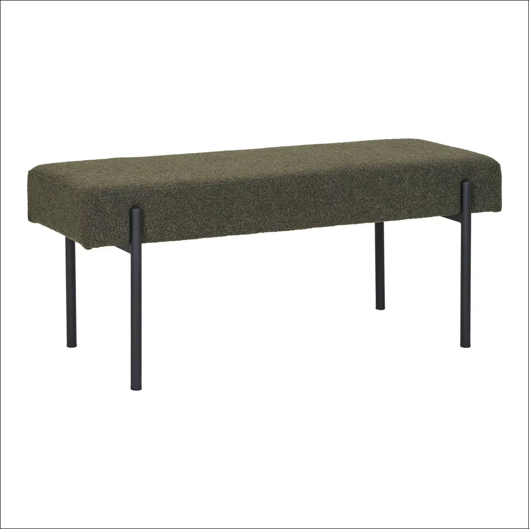 Suoliukas buklė rašto tamsiai žalias juodos kojos 100x36x42,5 cm RD256 - €94 Save 15% 50-100, __label:Pristatymas 5-14