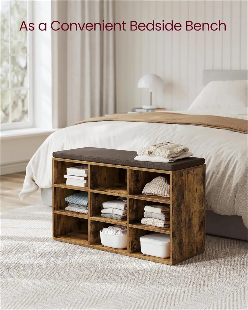 Suoliukas su lentynomis/daiktadėže SM1077 - €76 Save 40% 50-100, __label:Pristatymas 5-14 d.d., batu-suoliukas,