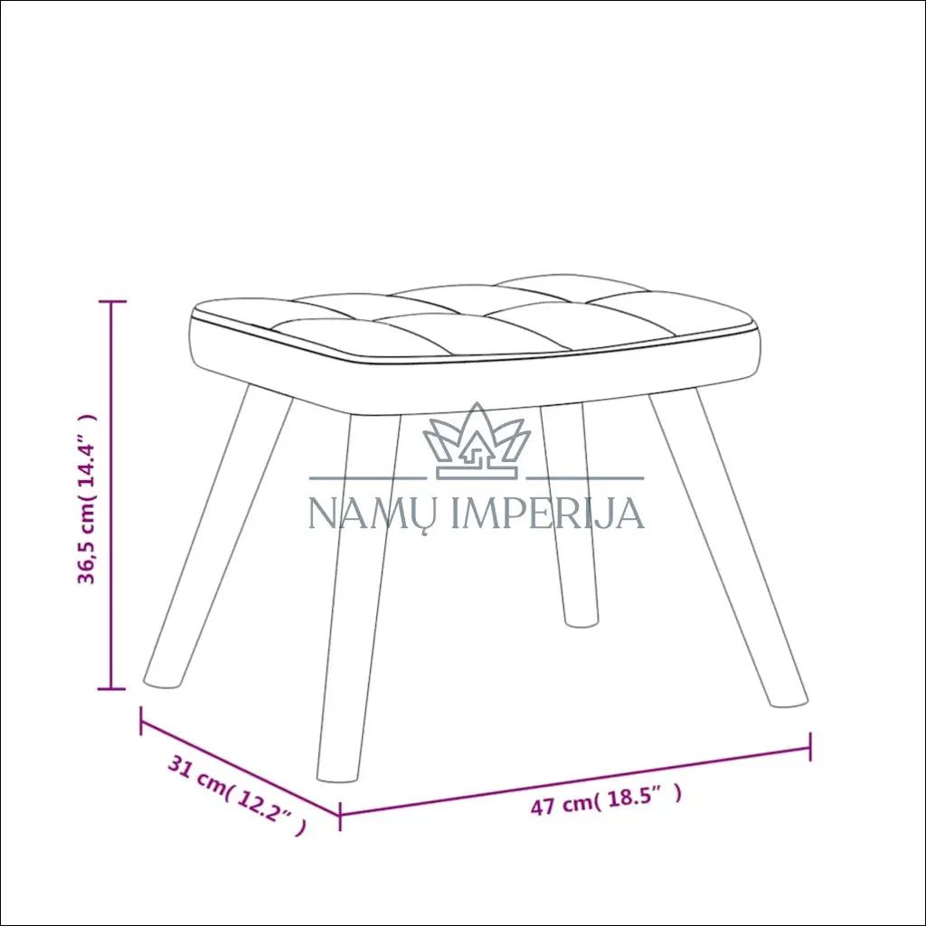 Supamas krėslas su kojų kėdute MI670 - €54 Save 50% 50-100, __label:Pristatymas 1-2 d.d., color-pilka, foteliai,