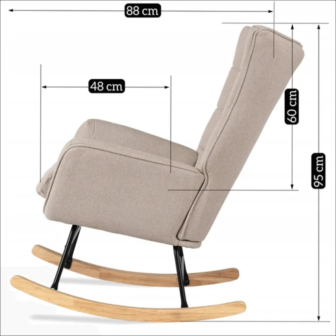 Supamasis fotelis su audiniu smėlio spalvos / ąžuolo TE361 - €148 Save 15% 100-200, __label:Pristatymas 5-14 d.d.,