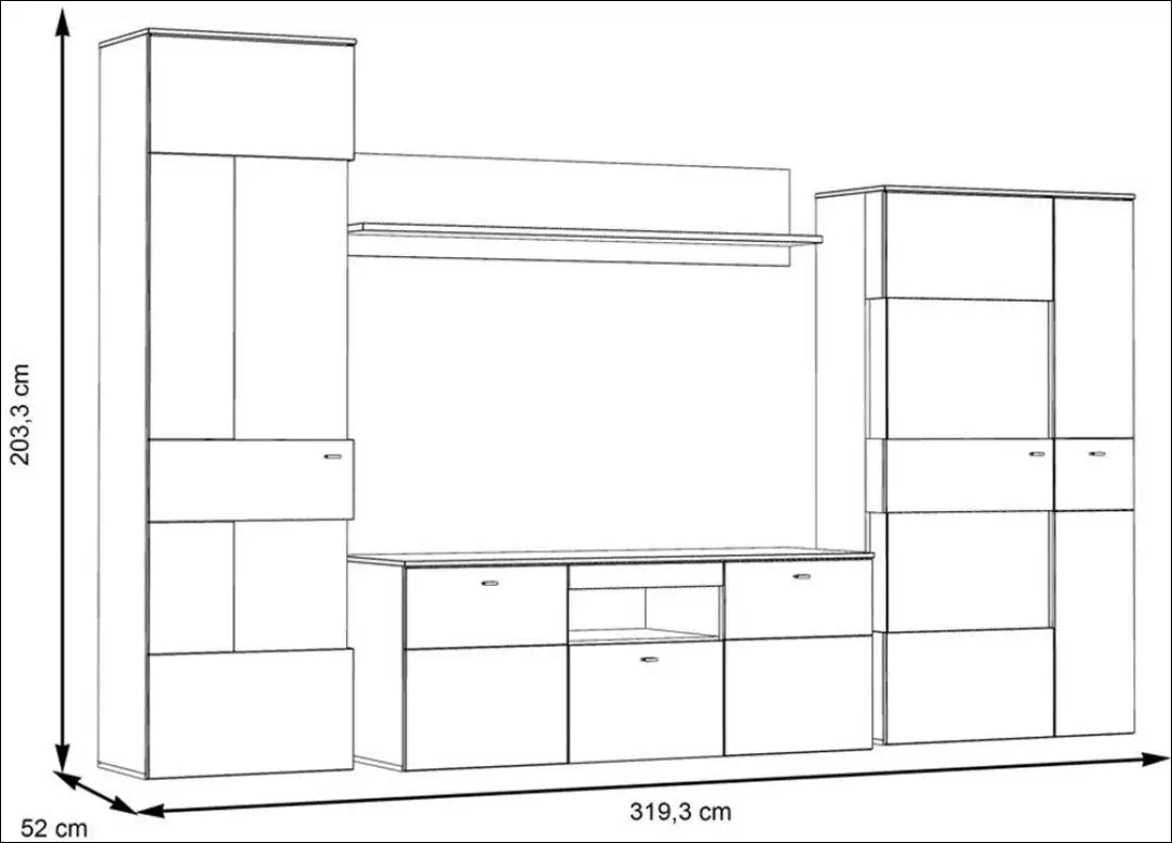 Svetainės komplektas su LED apšvietimu SI2176 - €430 Save 50% __label:Pristatymas 1-2 d.d., biuro-baldai,