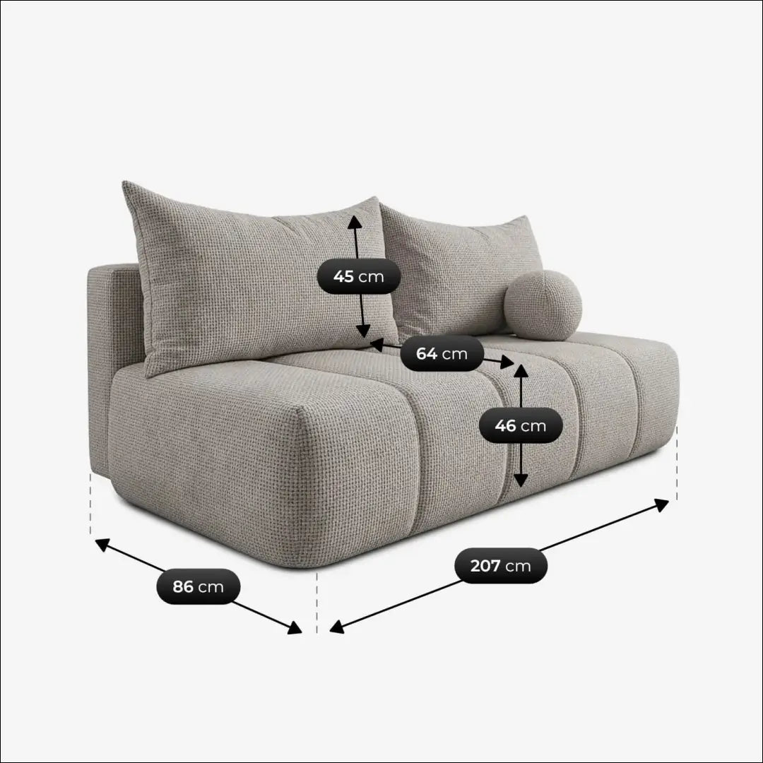 Šviesiai pilka šenilinė sofa-lova TE2491 - €681.05 Save 15% __label:Pristatymas 5-14 d.d., Newelite Naujausi produktai