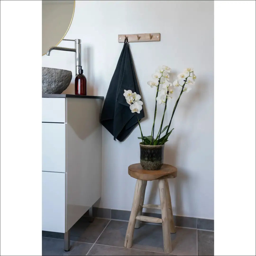 Taburetė tikmedžio natūrali 4 kojelės ø30x45 cm RD271 - €63 Save 15% 50-100, __label:Pristatymas 5-14 d.d., Natūrali,