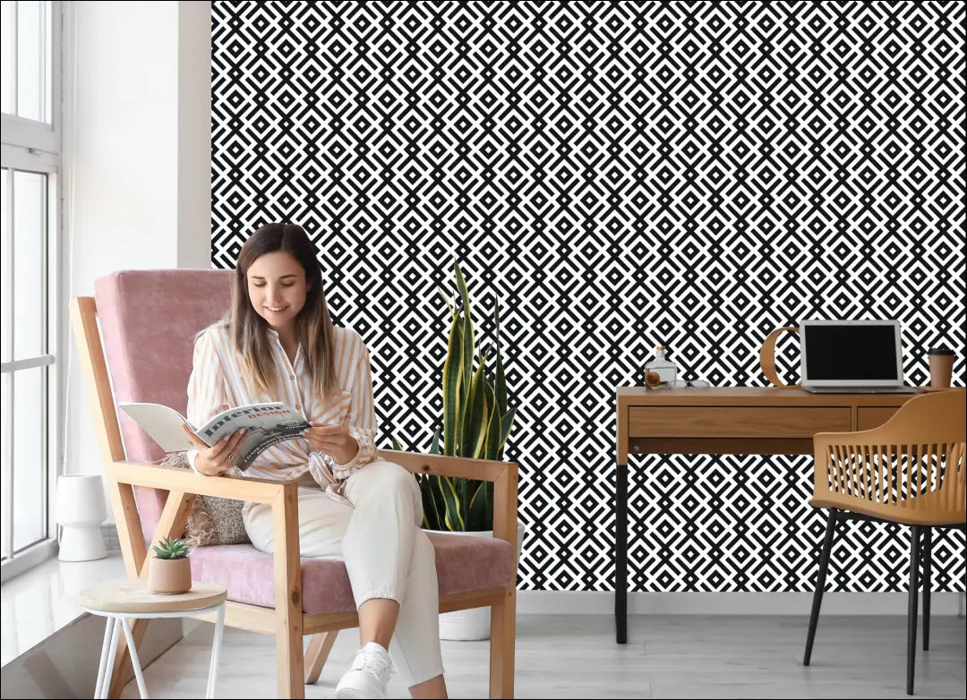 Tapetas DI11113 - €31 Save 50% 25-50, __label:Pristatymas 1-2 d.d., color-balta, color-juoda, interjeras €25 to €50