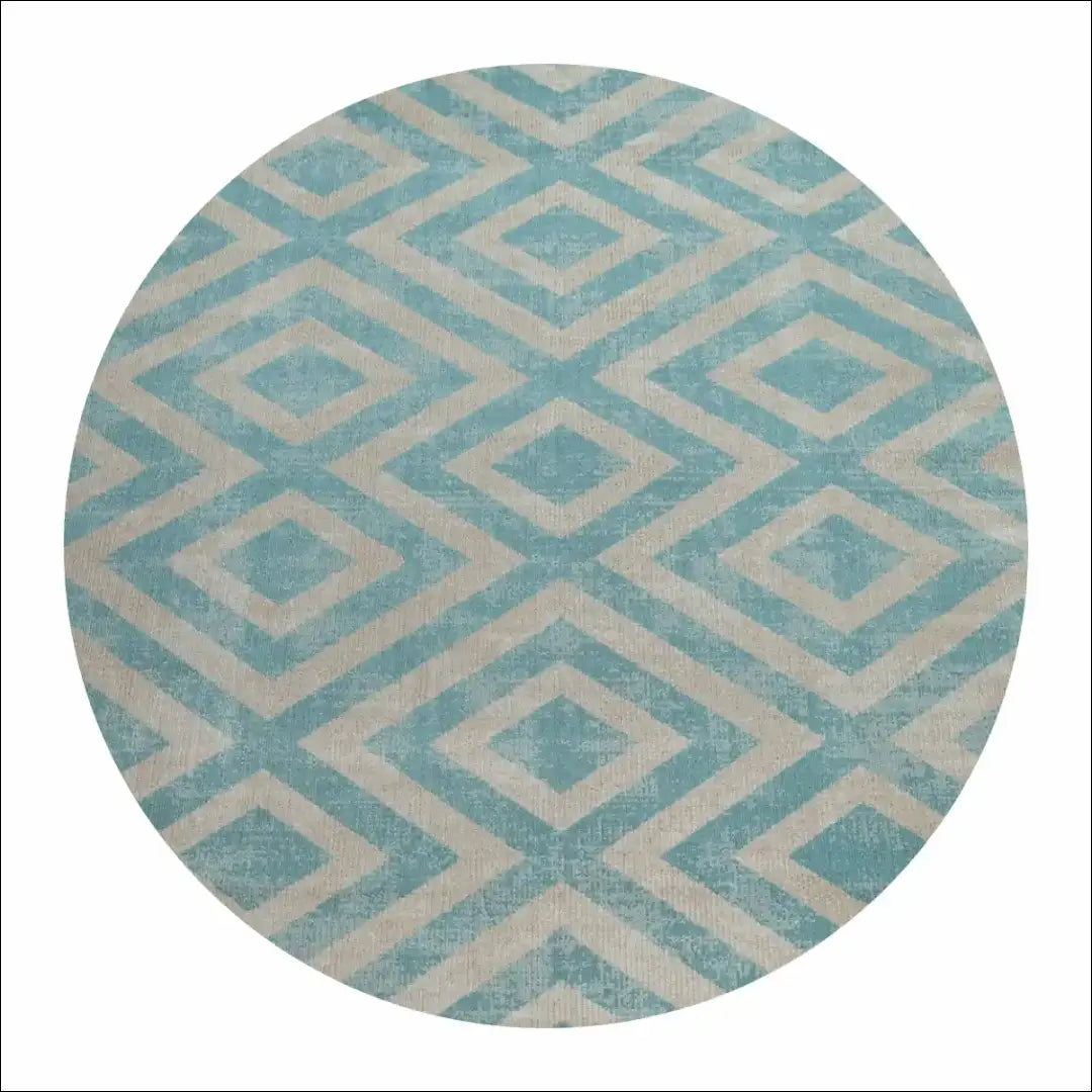 Terasos kilimas RU1225 - €109 Save 20% 100-200, __label:Pristatymas 1-2 d.d., apvalus, color-turkis, kilimai 160 cm