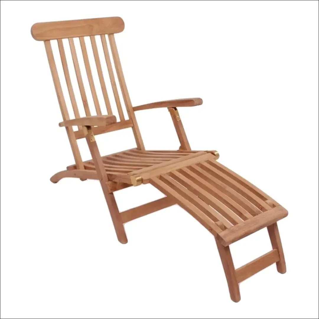 Terasos krėslas su reguliuojamu atlošu tikmedžio natūralus RD1046 - €227 Save 15% __label:Pristatymas 5-14 d.d., Deck