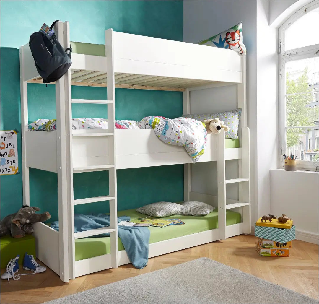 Triaukštė lovytė GI757 - €315 Save 50% __label:Pristatymas 1-2 d.d., color-balta, lovos-miegamojo, material-mdf,