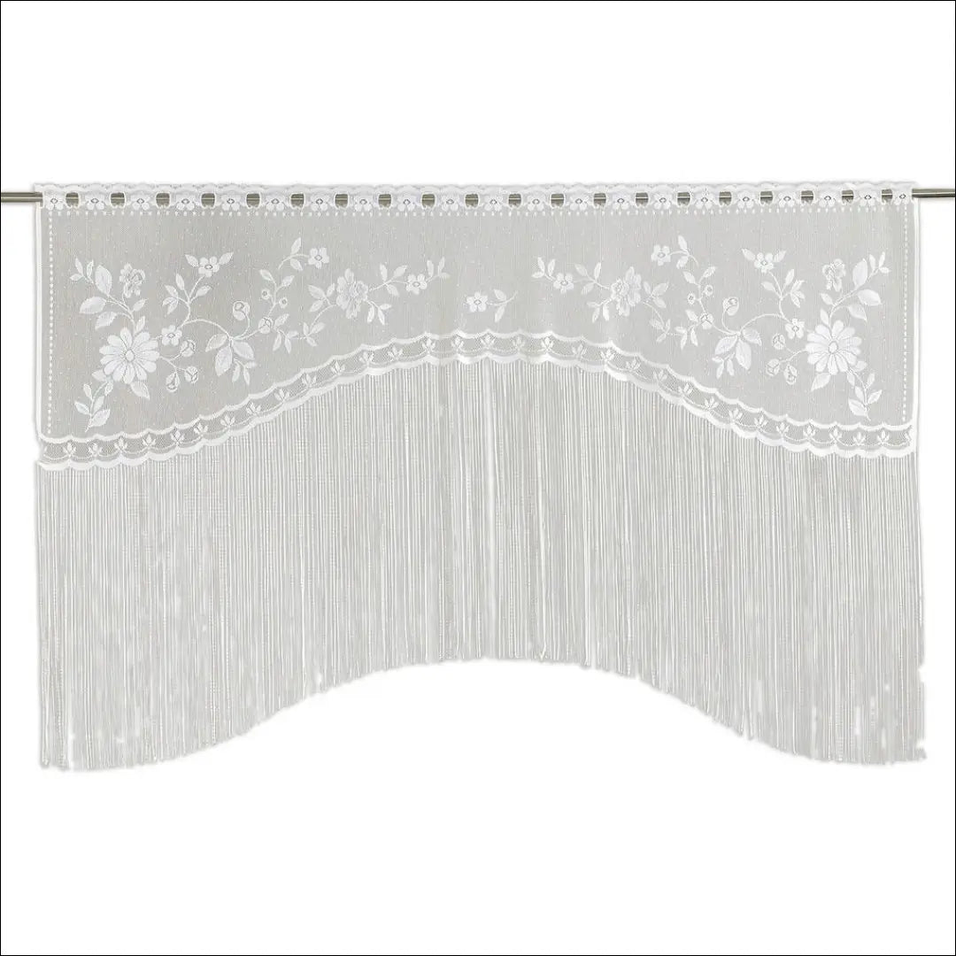 Trumpa užuolaida su kutais DI11594 - €15 Save 50% __label:Pristatymas 1-2 d.d., color-balta, material-poliesteris,