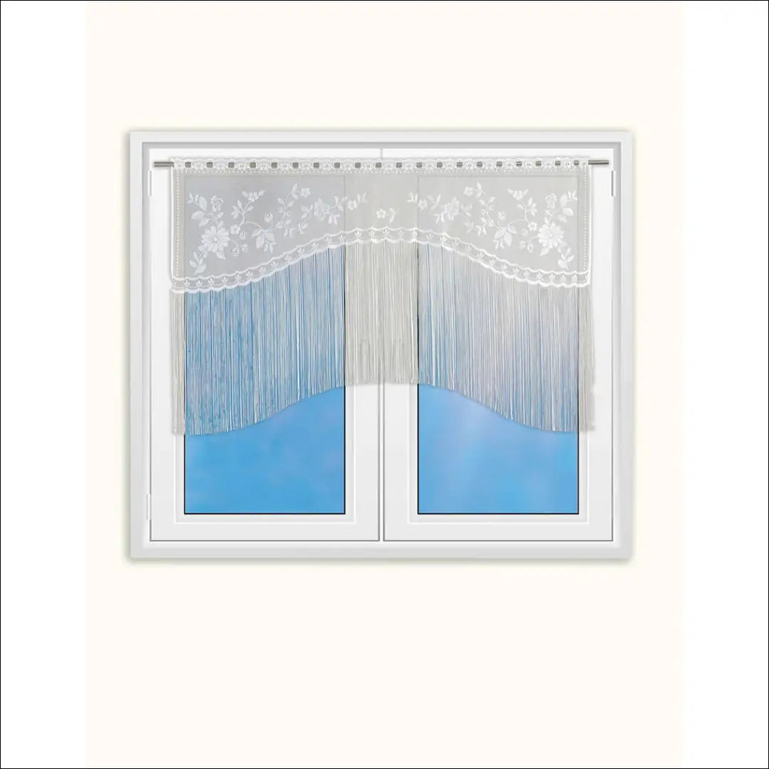 Trumpa užuolaida su kutais DI11594 - €15 Save 50% __label:Pristatymas 1-2 d.d., color-balta, material-poliesteris,