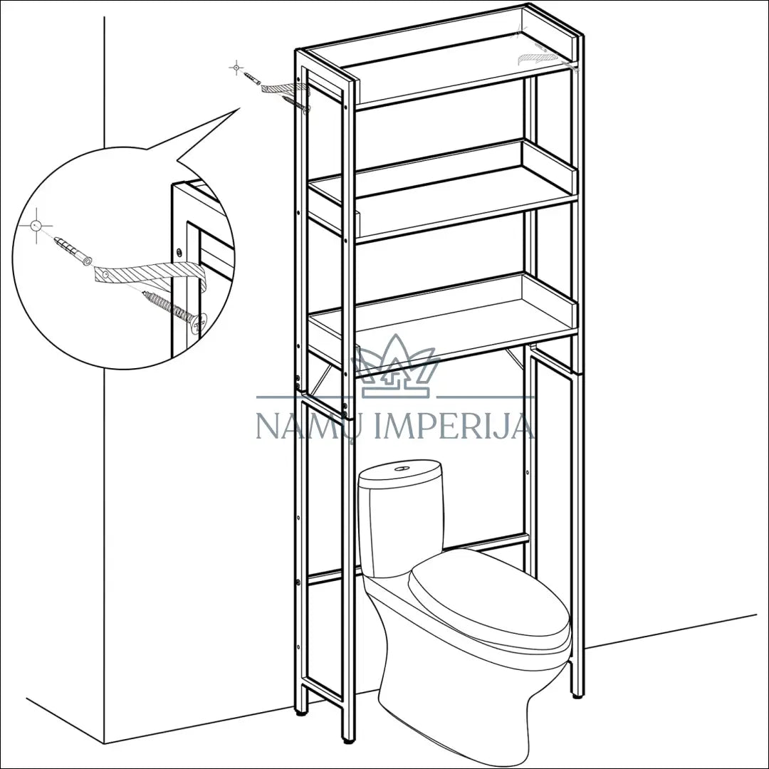 Tualetą apgaubianti lentyna SM788 - €119 Save 30% 100-200, __label:Pristatymas 5-14 d.d., notouch30, pastatoma-lentyna,