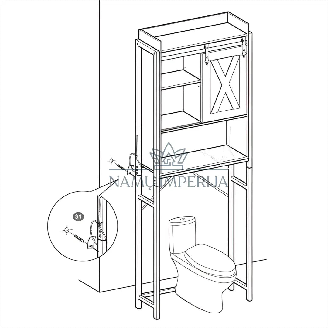 Tualetą apgaubianti lentyna SM789 - €179 Save 30% 100-200, __label:Pristatymas 5-14 d.d., notouch30,