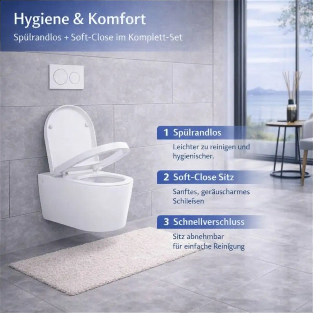 Tualetas “Welltime” KI1816 - €110 Save 50% 100-200, __label:Pristatymas 1-2 d.d., color-balta, kita, material-keramika