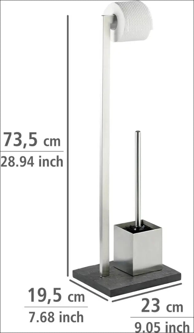 Tualetinio popieriaus laikiklis su šepečiu DI10837 - €22 Save 50% __label:Pristatymas 1-2 d.d., color-juoda,