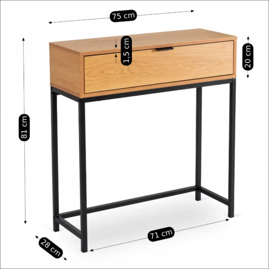 Konsolė staliukas juodos spalvos / ąžuolo TE410 - €62 Save 15% 50-100, __label:Pristatymas 5-14 d.d., elite, uzsakomi,
