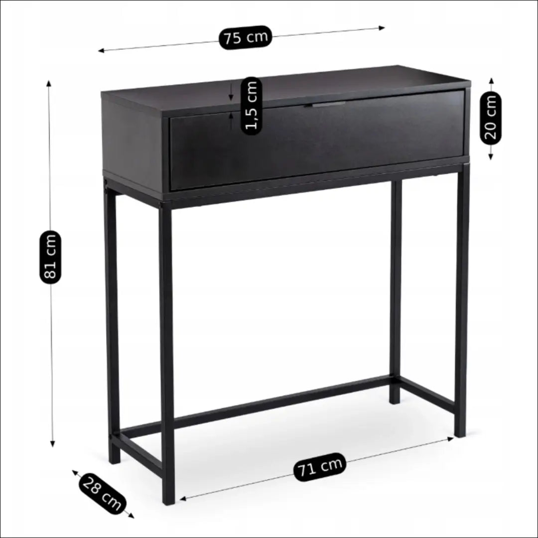 Konsolė staliukas juodos spalvos TE412 - €62 Save 15% 50-100, __label:Pristatymas 5-14 d.d., elite, uzsakomi, uzsakomi